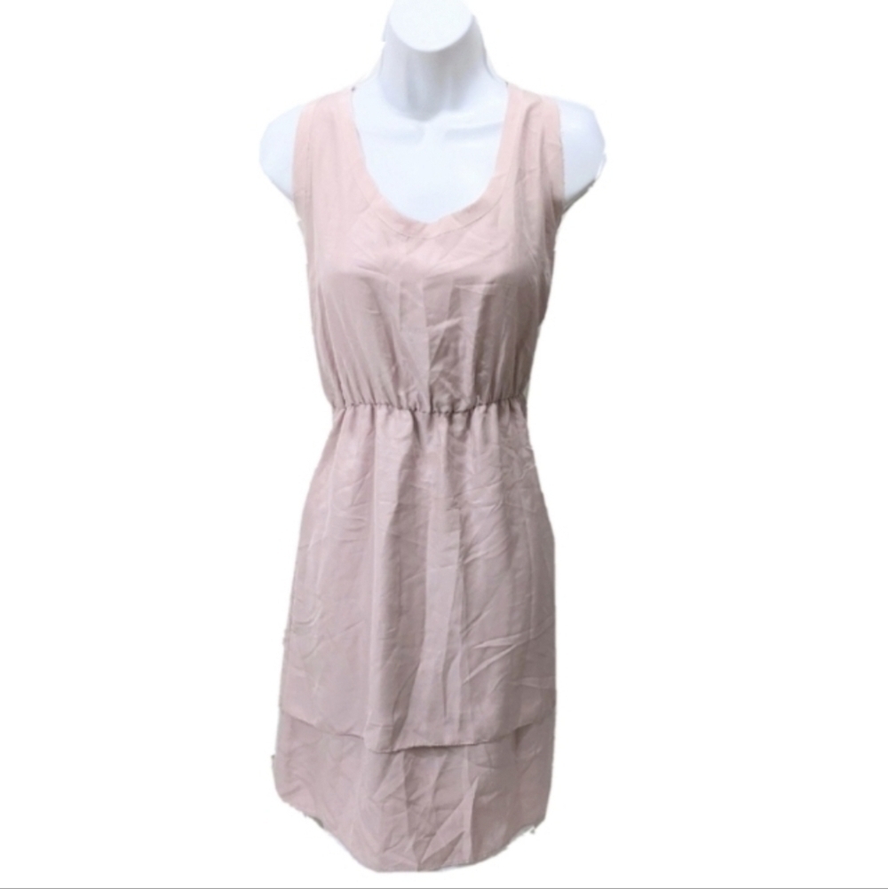 Banana Republic Silk Pink Sleeveless Dress